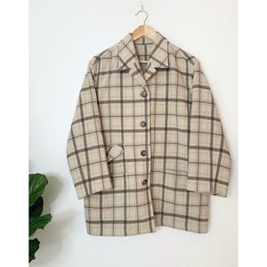 Vintage Plaid Wool Shacket